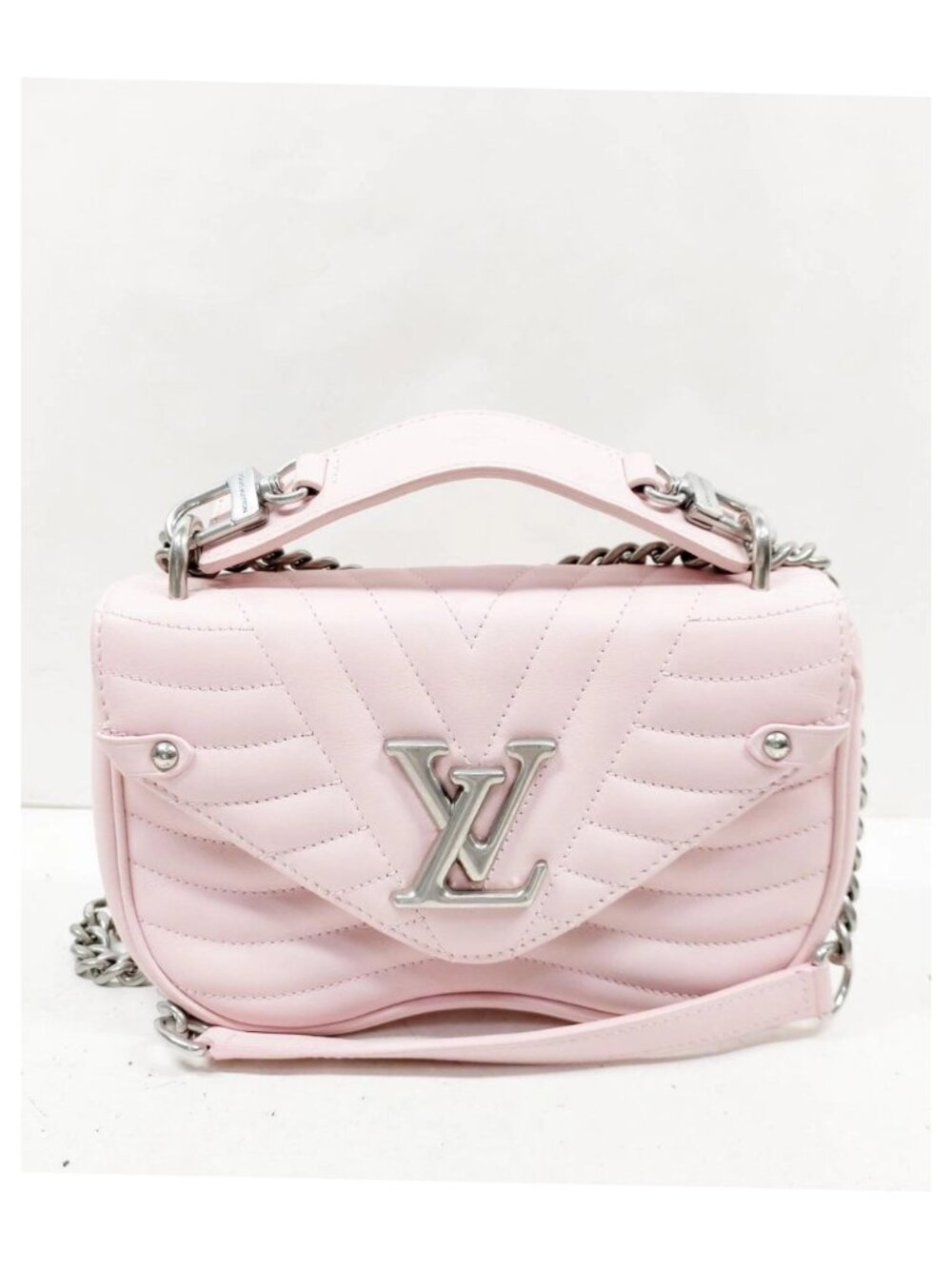 Authentic Louis Vuitton New Wave Pink Chain Bag LV Quilted Leather Shoulder Bag - Picture 2 of 14